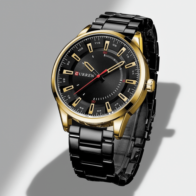 Montre Noire Homme en Acier
