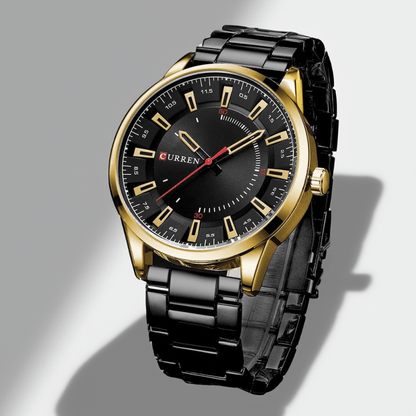 Montre Noire Homme en Acier