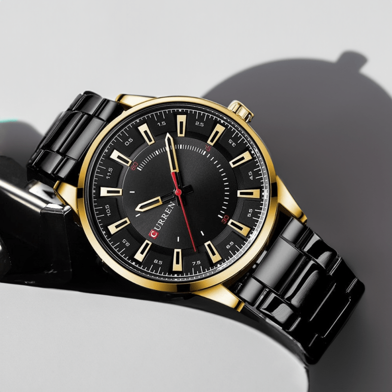 Montre Noire Homme en Acier