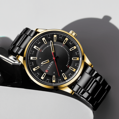 Montre Noire Homme en Acier