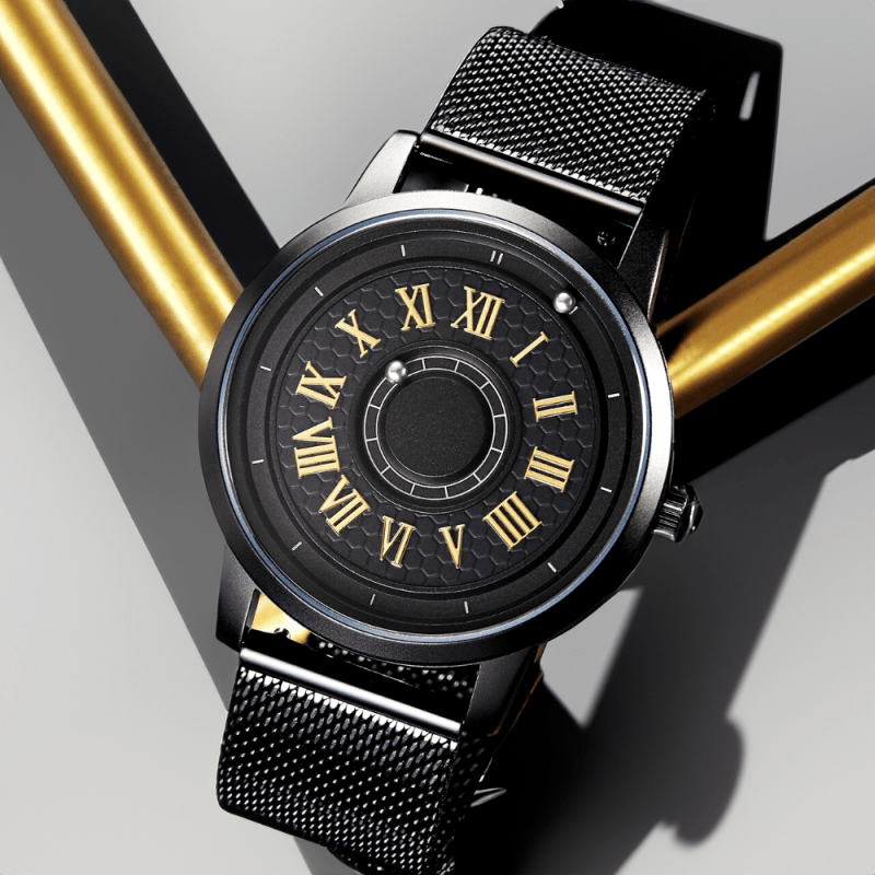 Montre Noire à Bille Magnétique