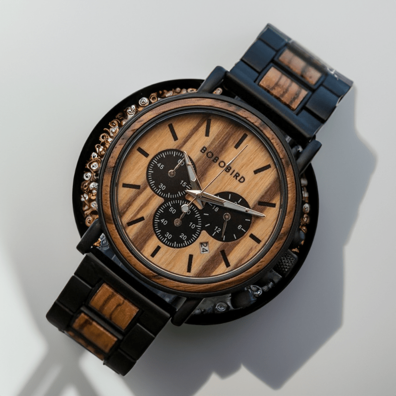 Montre Quartz en Bois