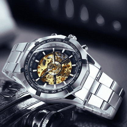 Montre Squelette Automatique Argent