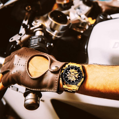 Montre Squelette Automatique Or