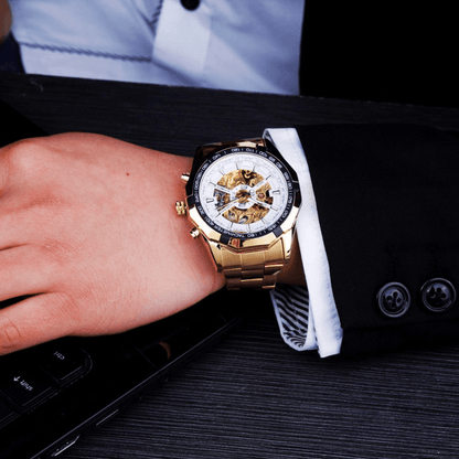 Montre Squelette Automatique Or