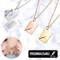 COLLIER ET PENDENTIF ENVELOPPE PERSONNALISÉE