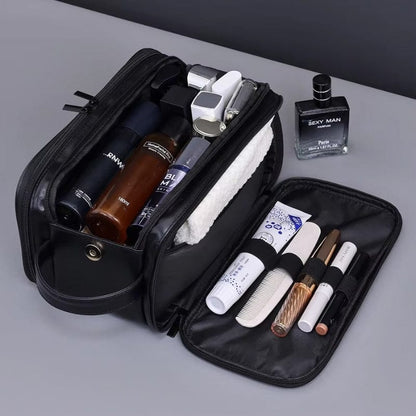 Grande Trousse de toilette homme cuir voyage – Double compartiment luxe