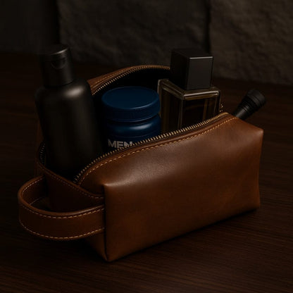 Trousse de toilette voyage homme cuir – Compacte et pratique