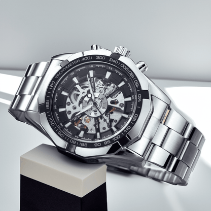 Montre Squelette Automatique Argent