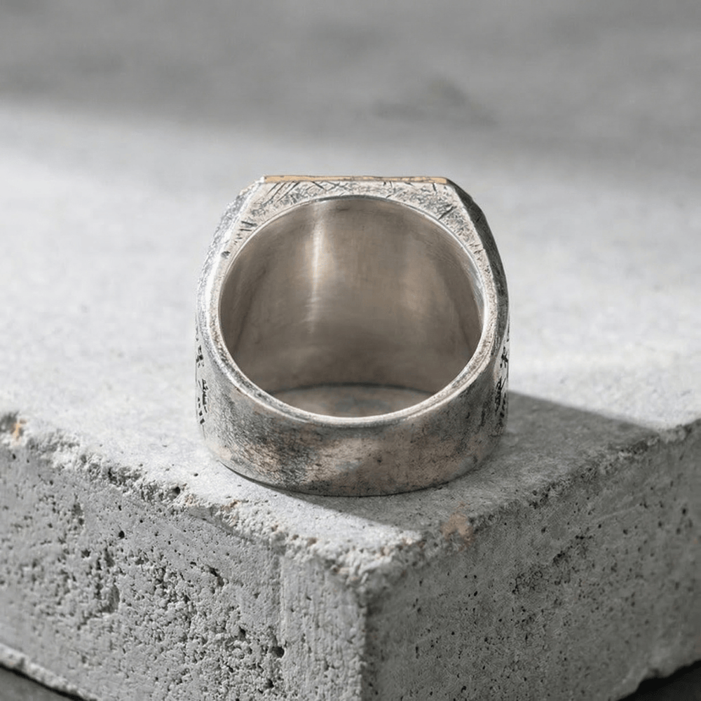 Bague Chevalière Viking Homme Argent Massif 925 Valknut