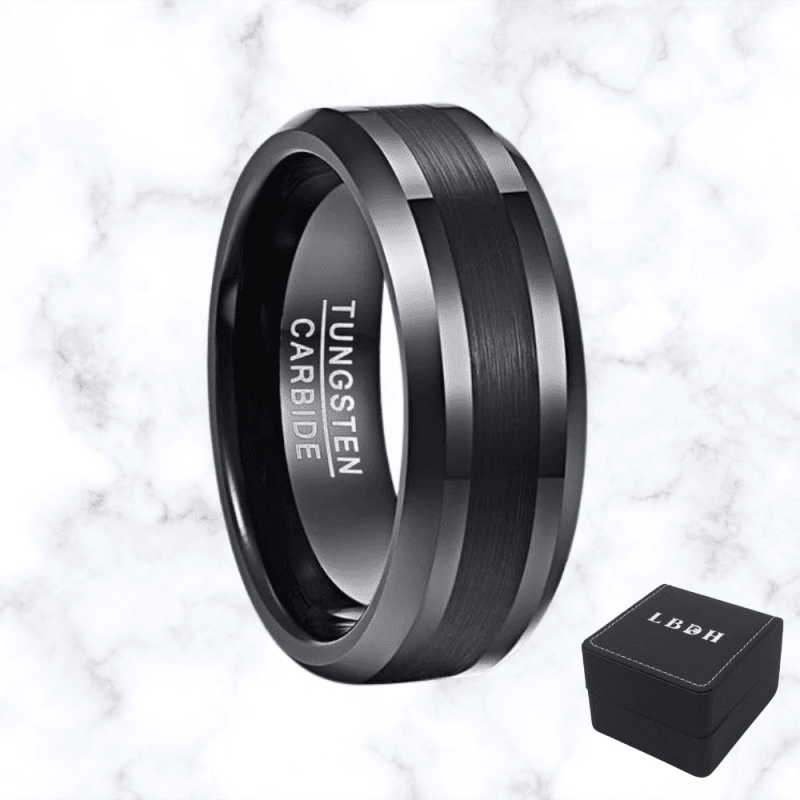 BAGUE NOIRE HOMME LUXE