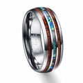 BAGUE ARGENT TURQUOISE ET BOIS