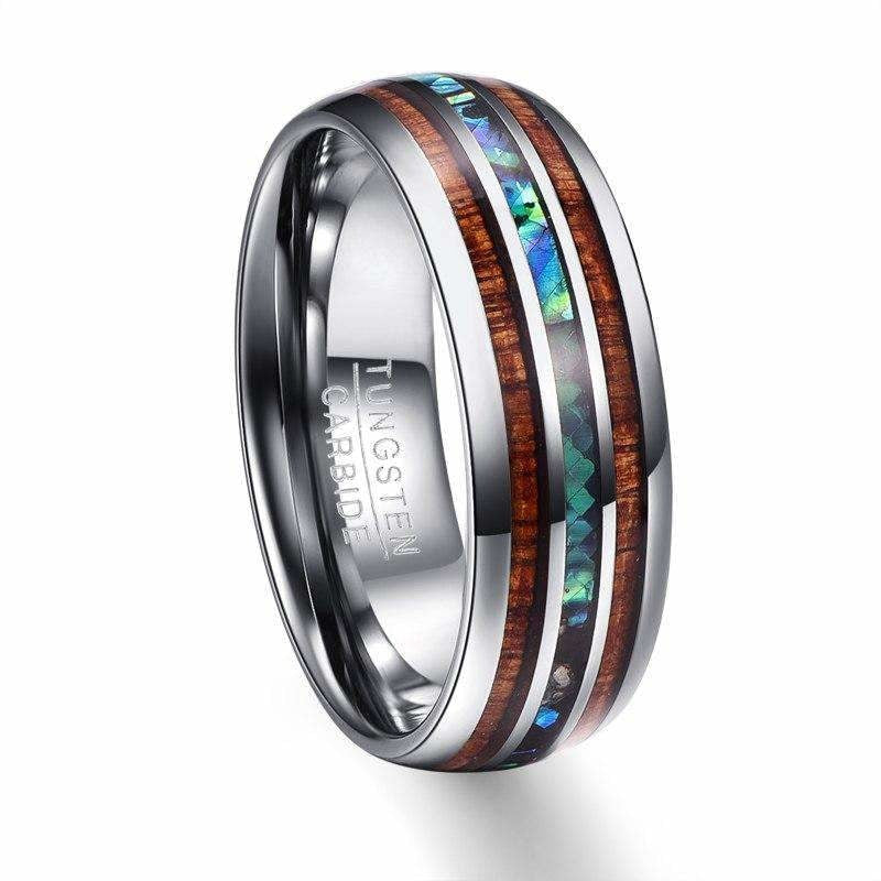 BAGUE ARGENT TURQUOISE ET BOIS