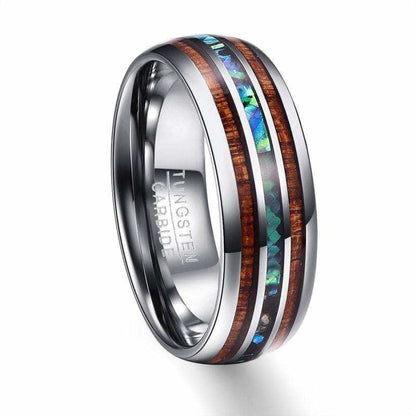 BAGUE ARGENT TURQUOISE ET BOIS