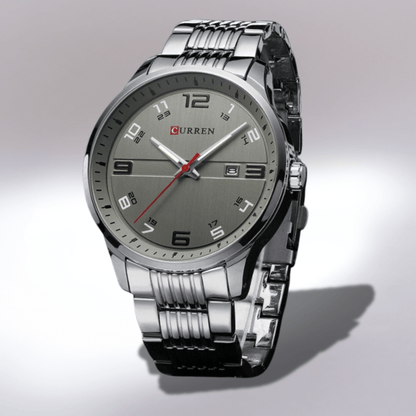 Montre Luxe Analogique en Acier