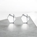 Boucles d'Oreilles Aimant Homme - Design Hexagonal