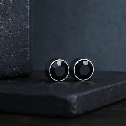 Boucles d'Oreilles Aimant Homme Rond - Diamant Sans Perçage