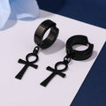 Boucles d'Oreilles Pendantes Homme - Ankh Égyptien