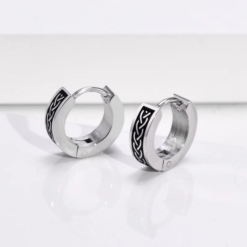 Boucles d'Oreilles Viking  – Acier Inoxydable & Motif Celtique