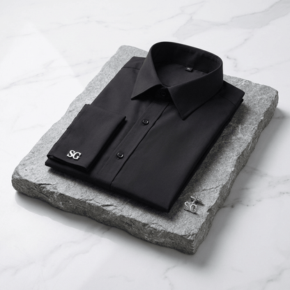 Chemise Homme Poignets Mousquetaires Col Français