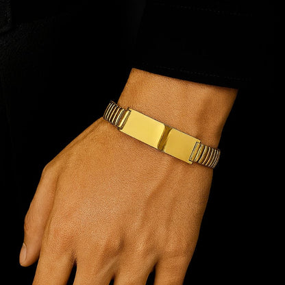 Bracelet Homme Personnalisé Acier - Inoxydable et Ajustable