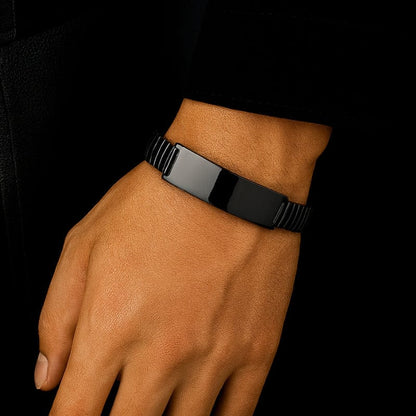 Bracelet Homme Personnalisé Acier - Inoxydable et Ajustable