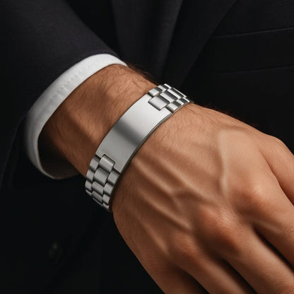 Bracelet Chaîne Homme Personnalisé- Acier Inoxydable
