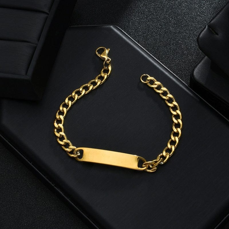 Bracelet Chaîne Homme Personnalisé à Graver | Acier Inoxydable