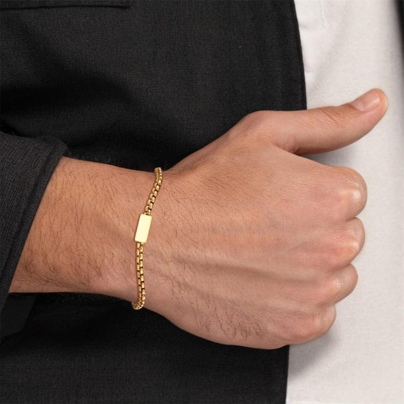 Bracelet Chaîne Homme Personnalisé - Acier Inoxydable