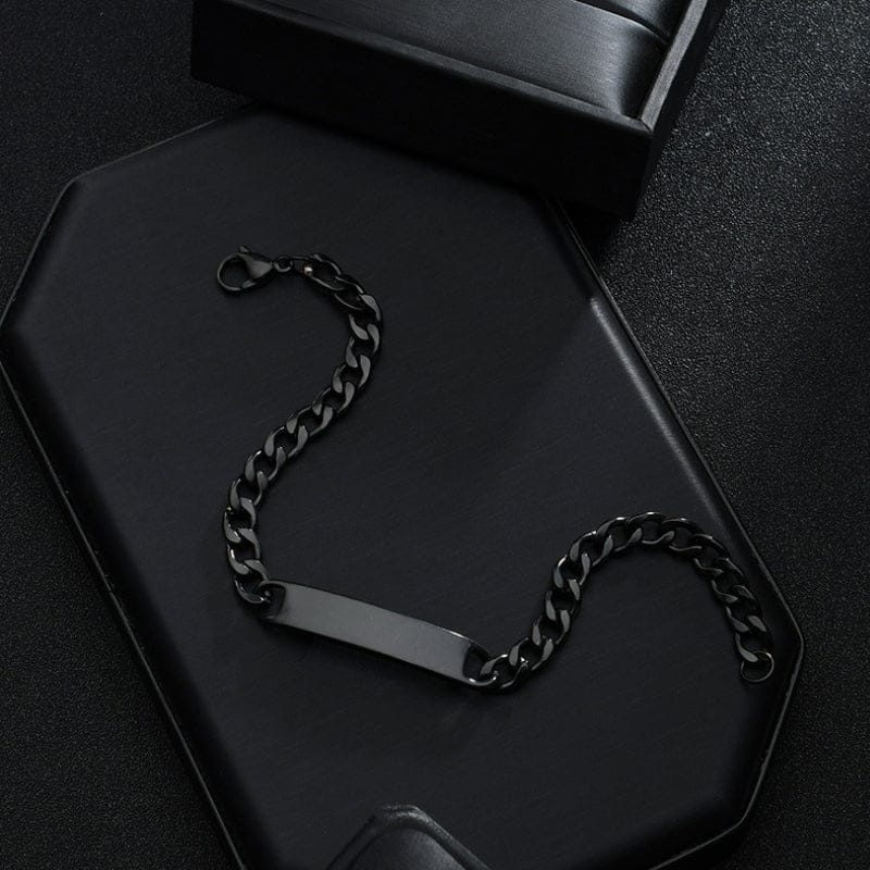 Bracelet Chaîne Homme Personnalisé à Graver | Acier Inoxydable