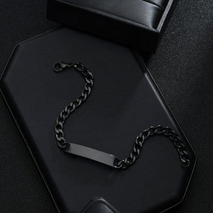 Bracelet Chaîne Homme Personnalisé à Graver | Acier Inoxydable