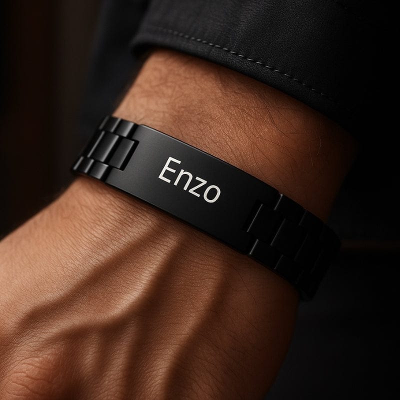 Bracelet Chaîne Homme Personnalisé- Acier Inoxydable