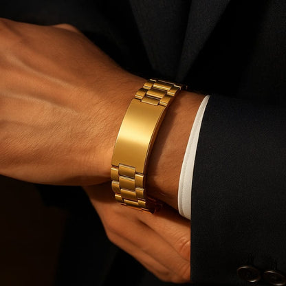 Bracelet Chaîne Homme Personnalisé- Acier Inoxydable
