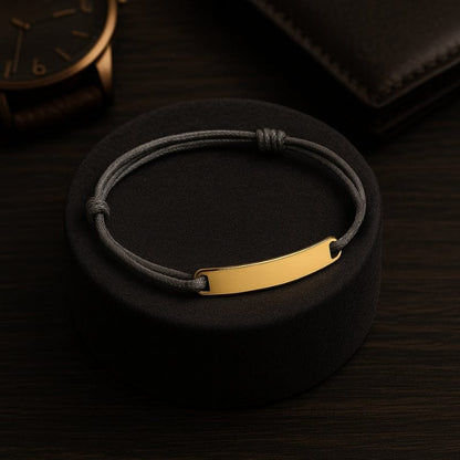 Bracelet Cordon Personnalisé Homme à Graver | Acier Inoxydable