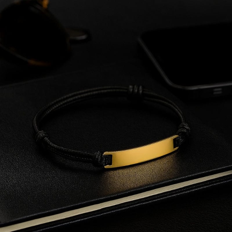 Bracelet Cordon Personnalisé Homme à Graver | Acier Inoxydable