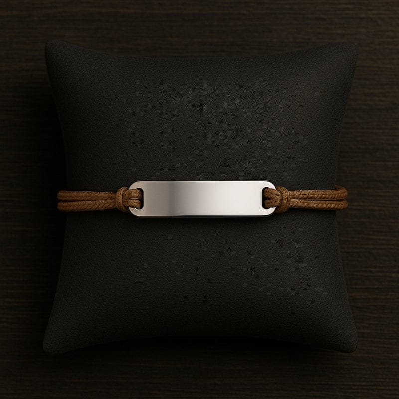 Bracelet Cordon Personnalisé Homme à Graver | Acier Inoxydable