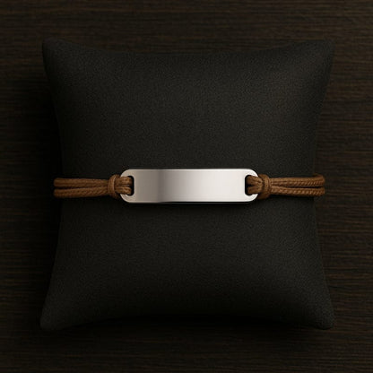 Bracelet Cordon Personnalisé Homme à Graver | Acier Inoxydable