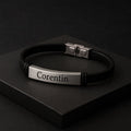 Bracelet Homme Personnalisé Fin - Cuir et Acier
