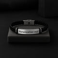 Bracelet Cuir Homme Personnalisé - Tressé Luxe