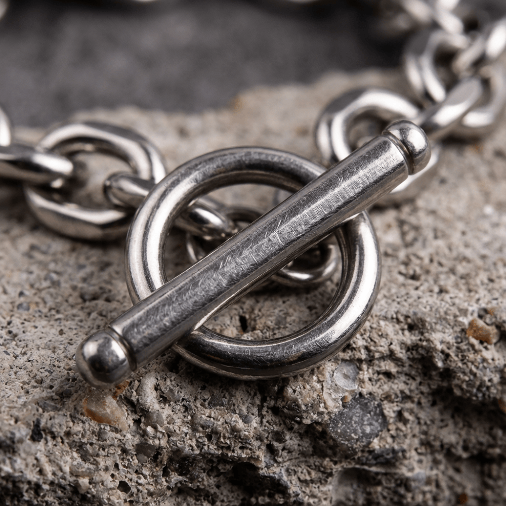 Bracelet Gourmette Homme Fermoir Bascule Acier Inoxydable