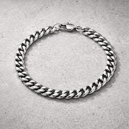Bracelet Gourmette Homme Chaîne Maille Acier Inoxydable