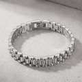 Bracelet Gourmette Homme Maille Large Fermoir Déployant