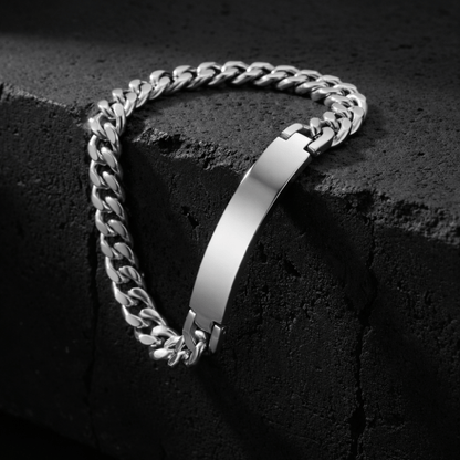 Gourmette Homme à Graver Prénom Bracelet Acier Inoxydable