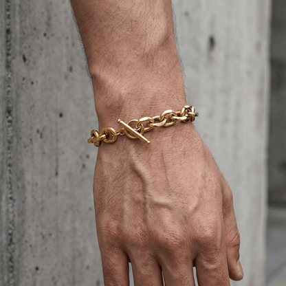 Bracelet Gourmette Homme Fermoir Bascule Acier Inoxydable