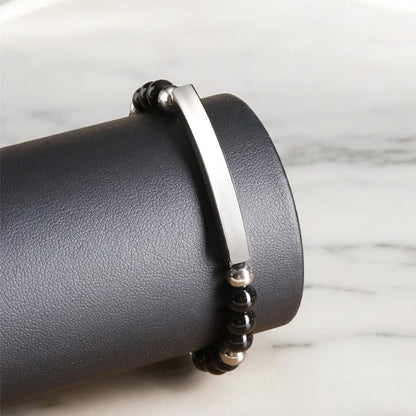 Bracelet Perles Homme Personnalisé | Pierre Naturelle