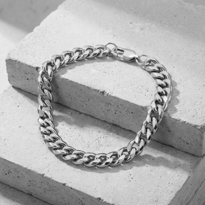 Bracelet Gourmette Homme Chaîne Maille Acier Inoxydable