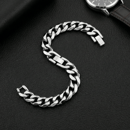 Bracelet Gourmette Homme Argent Grosse Maille