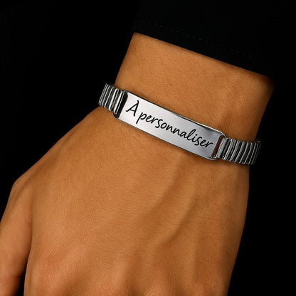 Bracelet Homme Personnalisé Acier - Inoxydable et Ajustable