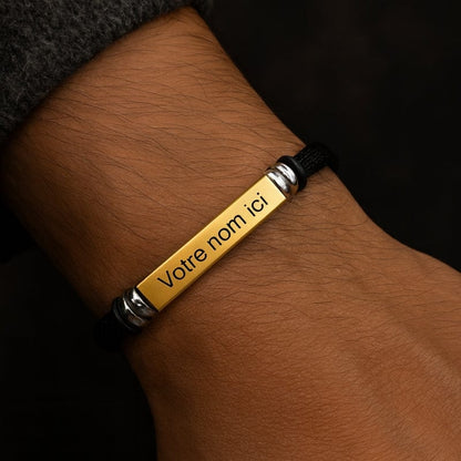 Bracelet Homme Personnalisé Acier - Maille Fine
