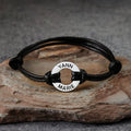 Bracelet Homme Personnalisé - Corde et Acier Ajustable